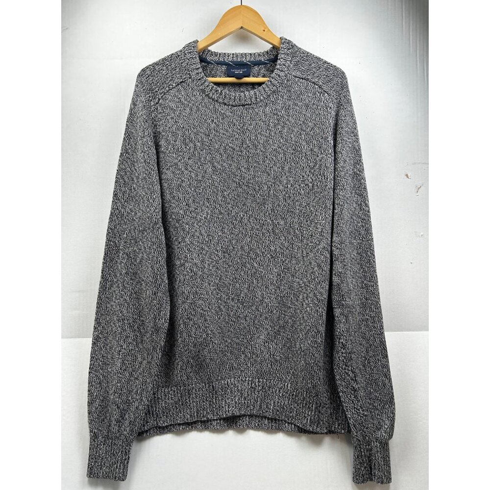 Lands End Drifter Sweater Mens XXL Gray‎ Marled Cotton Fisherman-Inspired Knit